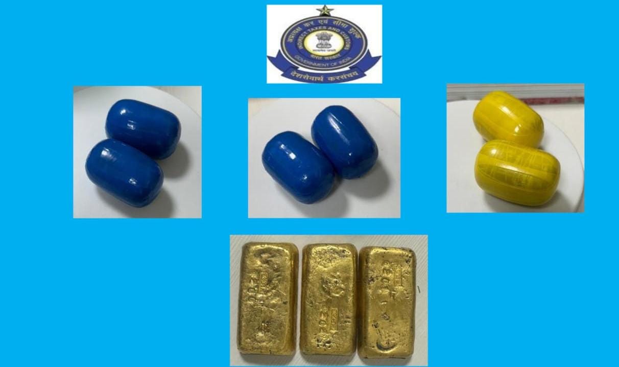 ಗುದದ್ವಾರದಲ್ಲಿ ಚಿನ್ನ ಸಾಗಿಸ್ತಿದ್ದ ಮೂವರ ಬಂಧನ, 1,670  ಗ್ರಾಂ ಚಿನ್ನ ವಶ