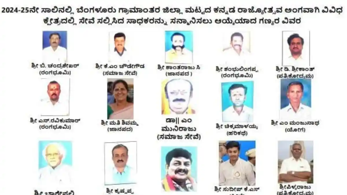 ರಾಜ್ಯೋತ್ಸವ ಪ್ರಶಸ್ತಿ: ಬೆಂ.ಗ್ರಾ.ಜಿಲ್ಲೆಯಲ್ಲಿ ಅ.31 ರಾತ್ರಿ 10ರ ಬಳಿಕವೂ ಪ್ರಶಸ್ತಿ ಪಟ್ಟಿ ಪರಿಷ್ಕರಣೆ..!!