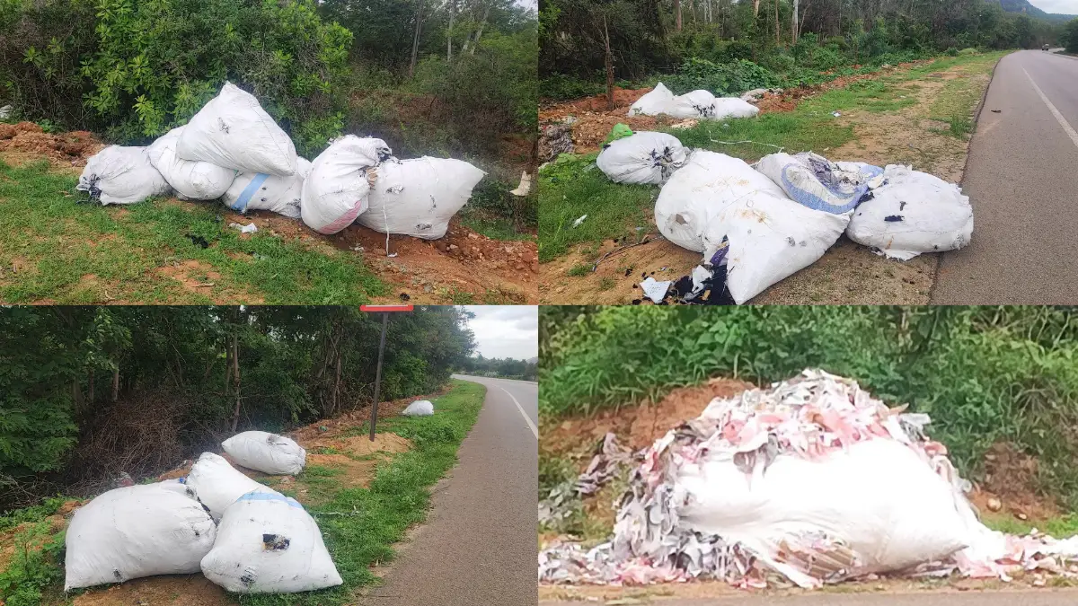 ದೊಡ್ಡಬಳ್ಳಾಪುರ: ರಾಜ್ಯ ಹೆದ್ದಾರಿಯಲ್ಲಿ ತ್ಯಾಜದ ಹಾವಳಿ.. ಘಾಟಿ ಸುಬ್ರಹ್ಮಣ್ಯ ಭಕ್ತರ ಆಕ್ರೋಶ