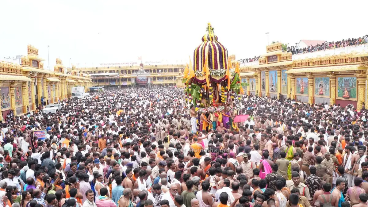 ಗುಡ್ಮಾರ್ನಿಂಗ್ ನ್ಯೂಸ್: ಮಂತ್ರಾಲಯದಲ್ಲಿ ವಿಜೃಂಭಣೆಯ ರಾಯರ ರಥೋತ್ಸವ