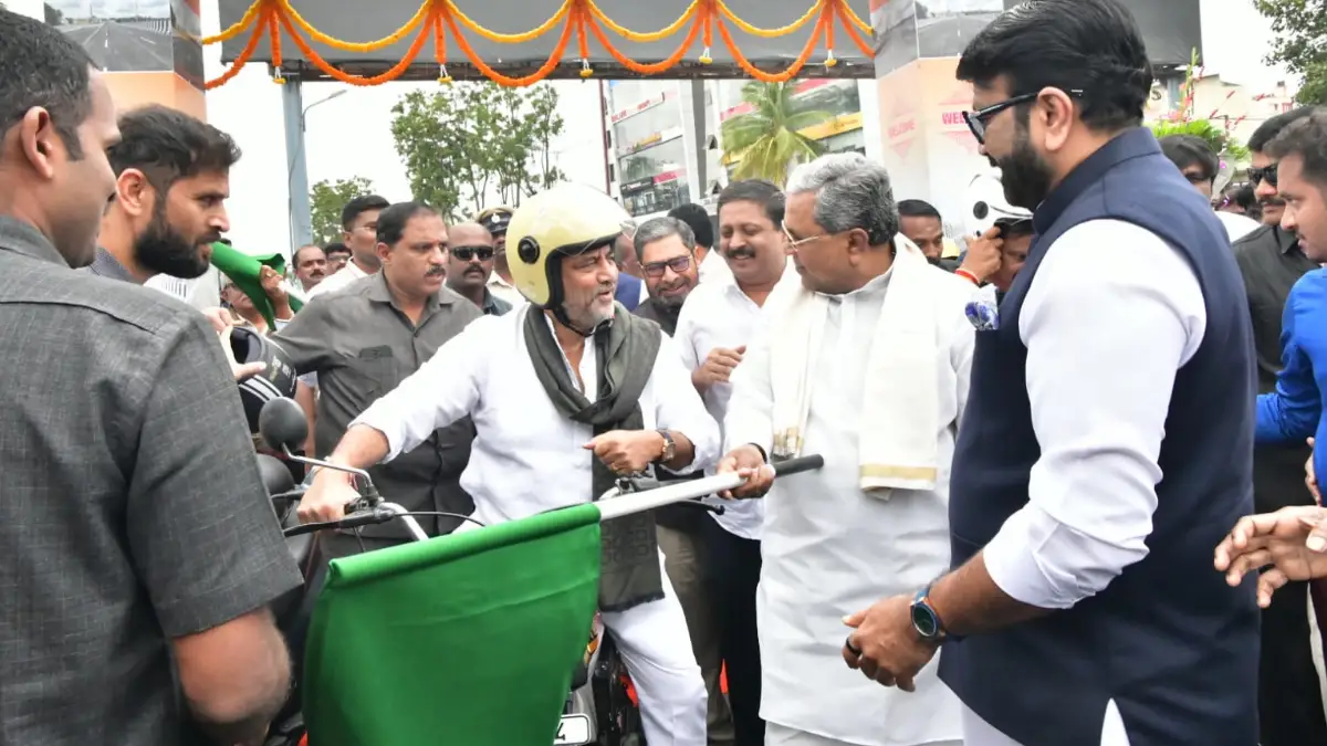 CM green signal for DCM bike ride; Hebbal flyover inaugurated