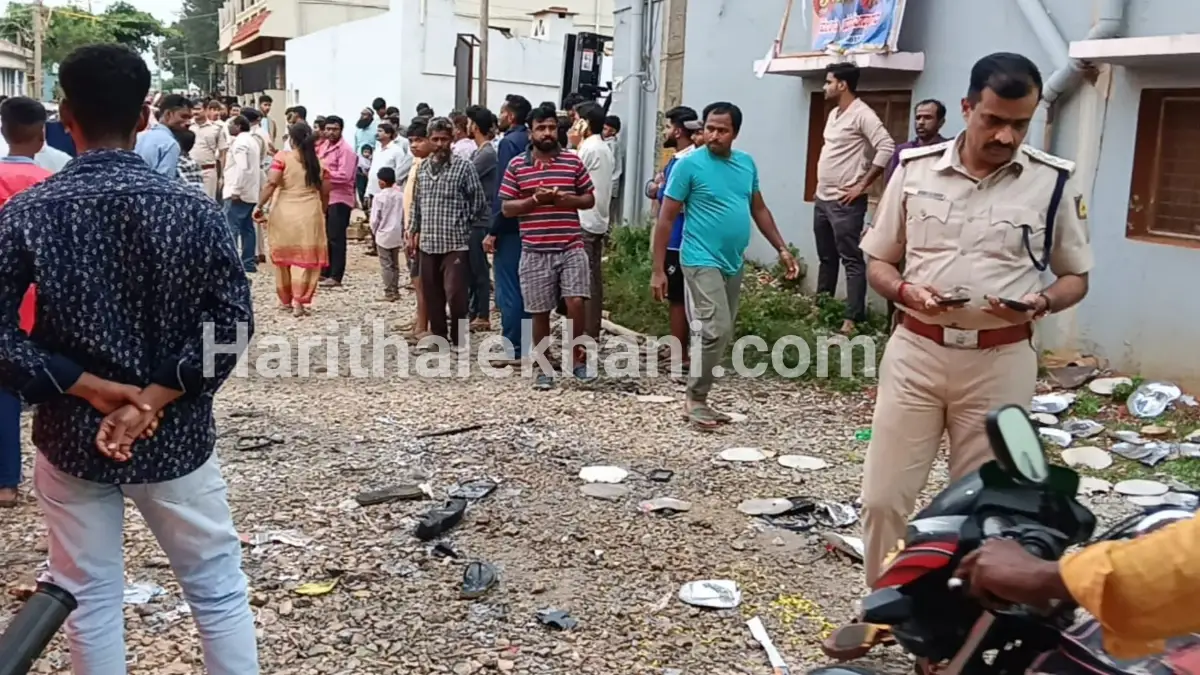 Doddaballapura: Firecracker mishap during Ganesh immersion procession..