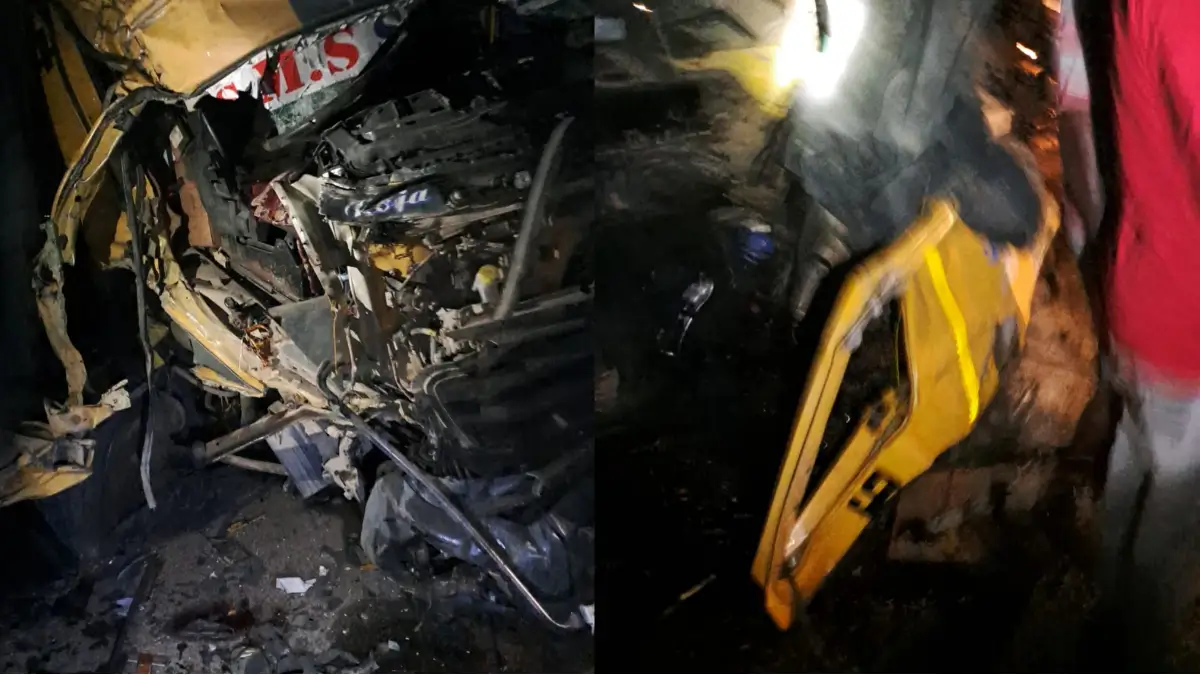 ದೊಡ್ಡಬಳ್ಳಾಪುರ: ಟಿಪ್ಪರ್ ಲಾರಿಗಳ  ಮುಖಾಮುಖಿ ಡಿಕ್ಕಿ.. ಕ್ಲೀನರ್ ಸ್ಥಿತಿ ಗಂಭೀರ