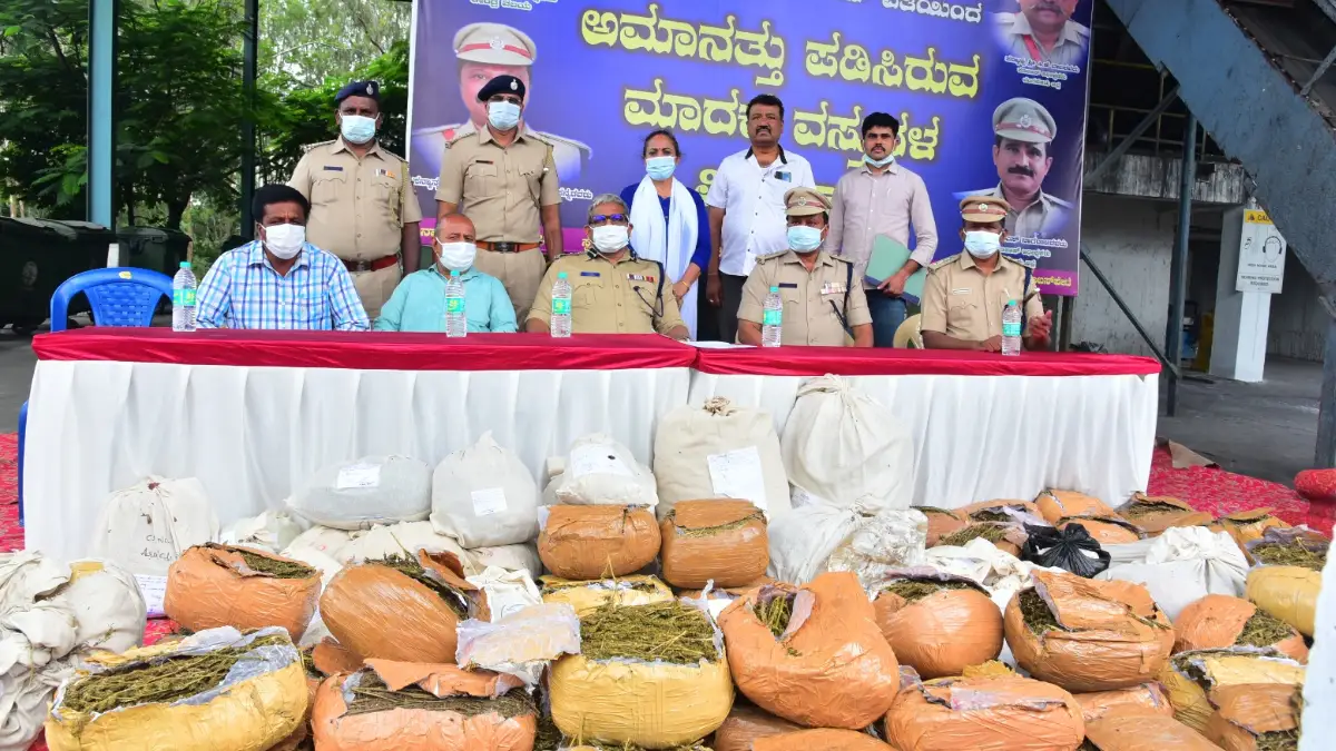 ಬೆಂ.ಗ್ರಾ.ಜಿಲ್ಲೆ: 5.5 ಕೋಟಿ ಮೊತ್ತದ ಡ್ರಗ್ಸ್ ನಾಶ..!