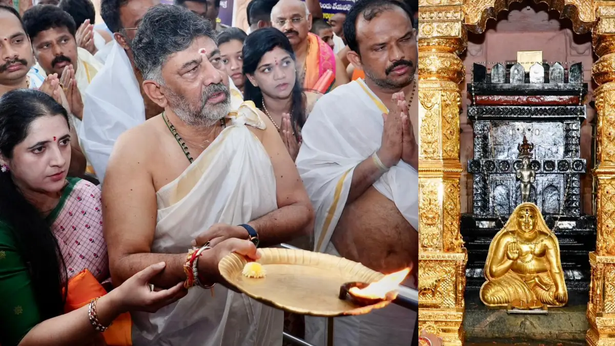 ಪತ್ನಿಯೊಂದಿಗೆ ಡಿಸಿಎಂ ಡಿ.ಕೆ. ಶಿವಕುಮಾರ್ ಮಂತ್ರಾಲಯ ಭೇಟಿ| Video