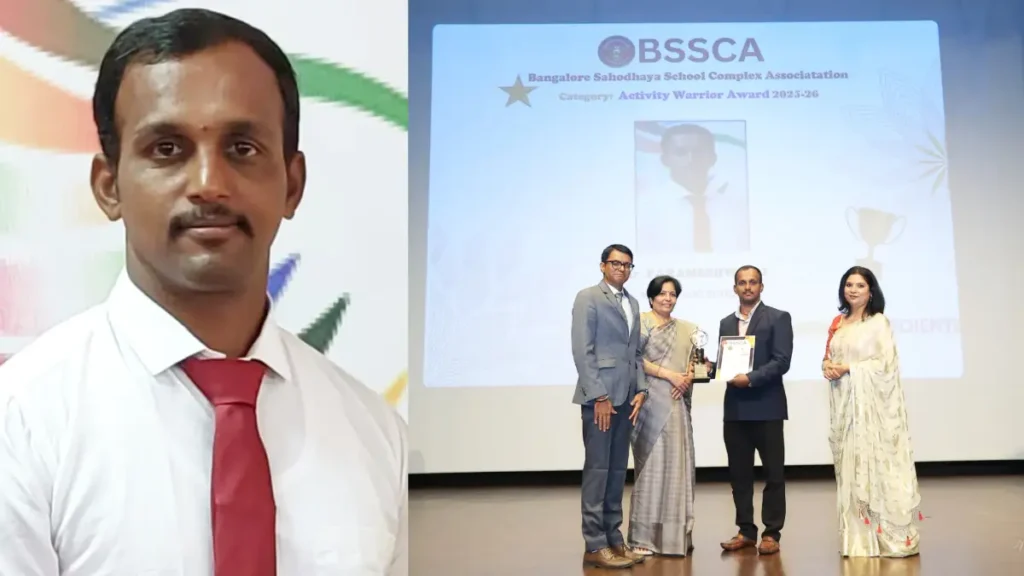 The staff of MSV Public School, Doddaballapur, were awarded the Guru Samman-2025 award.