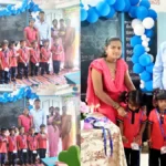 Doddaballapura: GP member Radha Manjunath distributed ID cards to Anganwadi children