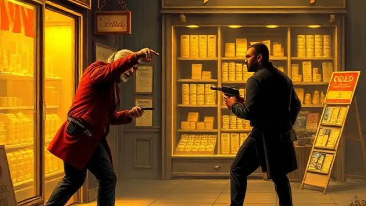 ಗನ್ ತೋರಿಸಿ ಸಿನಿಮಾ ಶೈಲಿಯಲ್ಲಿ ಚಿನ್ನದಂಗಡಿ ದರೋಡೆ..!