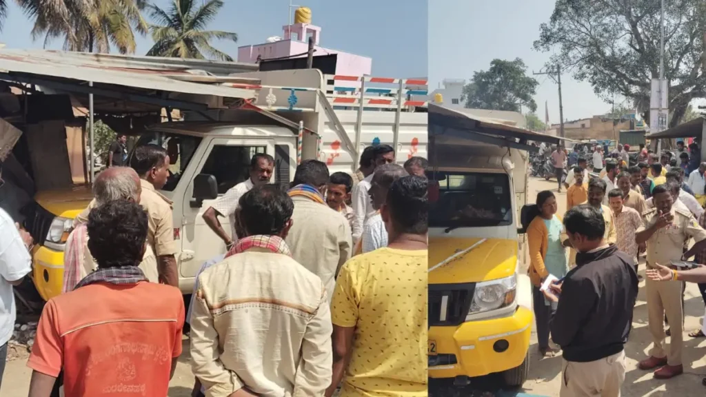 Doddaballapura: Goods vehicle collides with elderly man, seriously injured