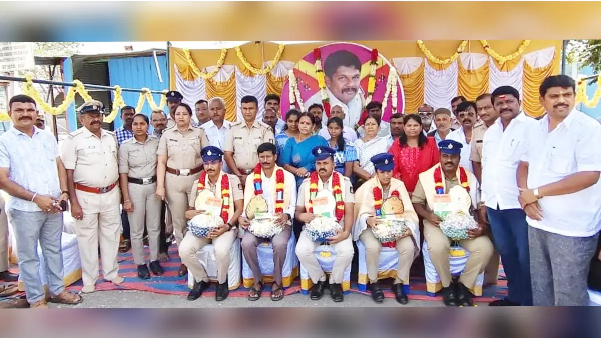 ಪಿಎಸ್ಐ ಜಗದೀಶ್ ಜನ್ಮದಿನ: ಪೊಲೀಸರಿಗೆ ಸನ್ಮಾನ