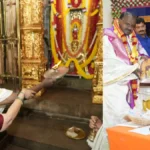 H.D. Kumaraswamy family in the presence of Raghavendra Swami