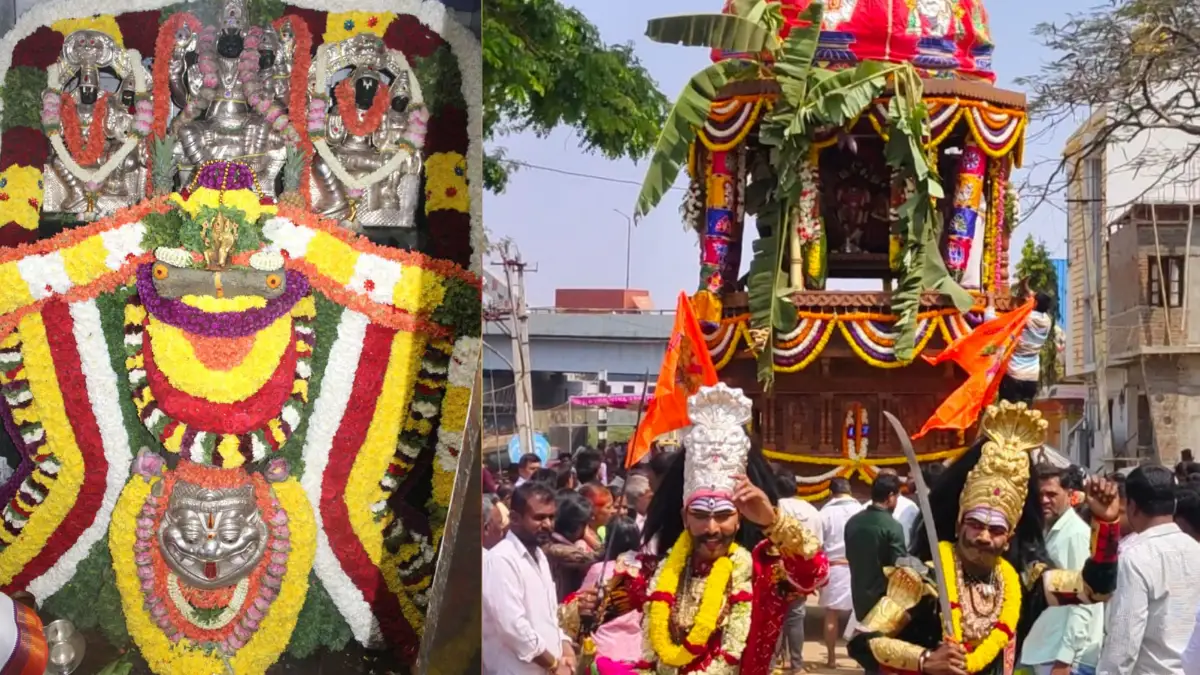 ದೊಡ್ಡಬಳ್ಳಾಪುರ: ಅರ್ಕಾವತಿ ಬಡಾವಣೆಯಲ್ಲಿ ಲಕ್ಷ್ಮೀ ನರಸಿಂಹಸ್ವಾಮಿಯ ಬ್ರಹ್ಮರಥೋತ್ಸವ