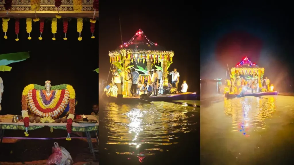 A grand float festival at Chikkamadhure Lake