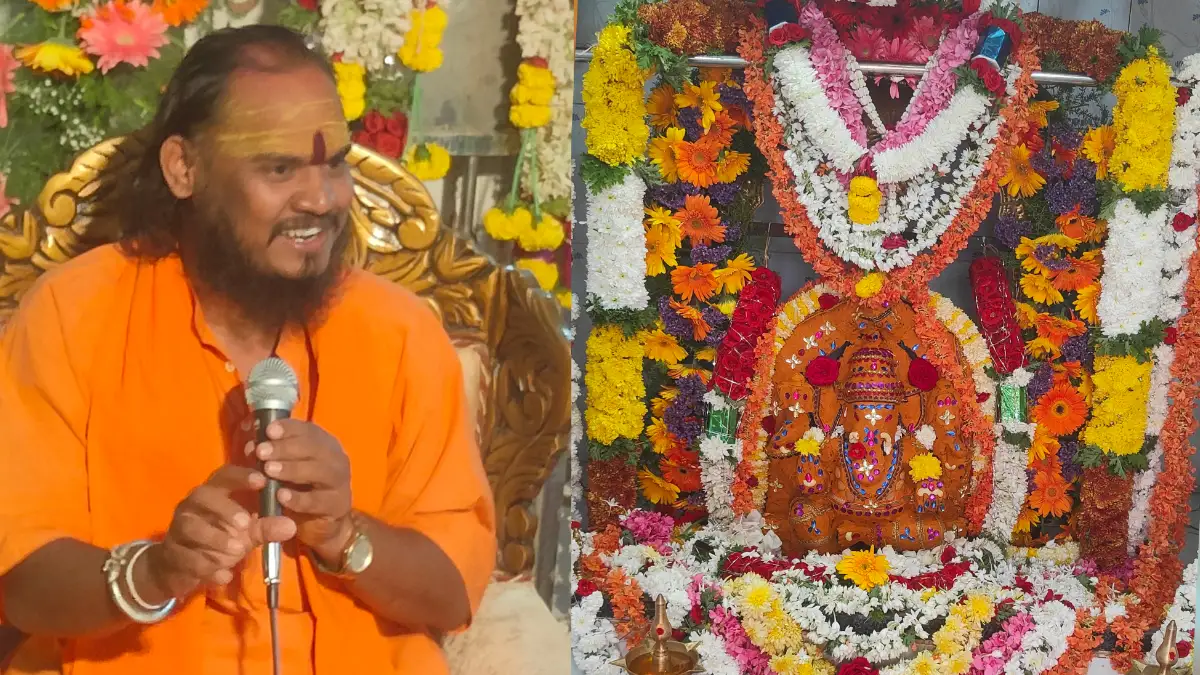 ಸಂಕಷ್ಟ ಚತುರ್ಥಿ: ಬಲಮುರಿ ಗಣಪತಿಗೆ ಗಂಧದ ಅಲಂಕಾರ.. ಶ್ರೀಗಳಿಂದ ಉಪನ್ಯಾಸ