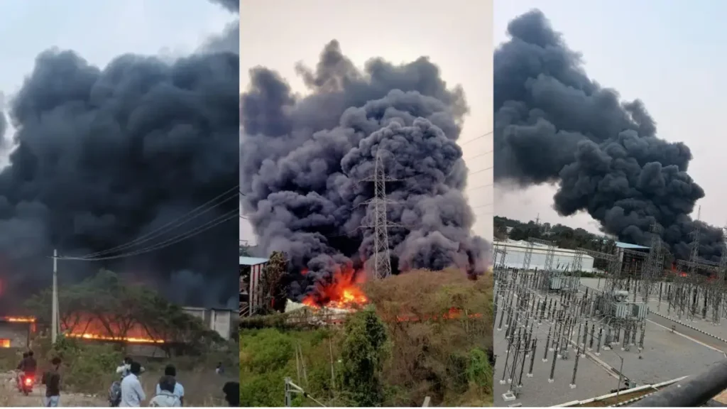 Doddaballapura: Fire accident at cable manufacturing unit