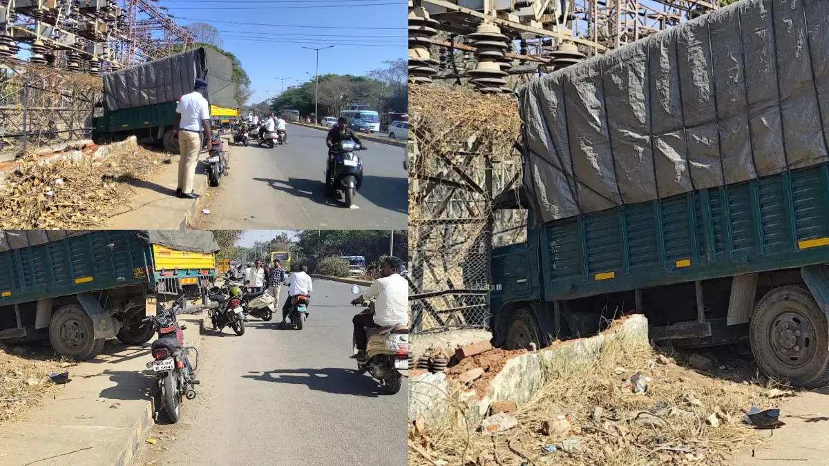 ದೊಡ್ಡಬಳ್ಳಾಪುರ: ಬೈಕ್ ಸವಾರರ ಜೀವ ಉಳಿಸಲು ಬೆಸ್ಕಾಂ ಕೇಂದ್ರಕ್ಕೆ ಟೆಂಪೋ ಡಿಕ್ಕಿ.. ತಪ್ಪಿದ ಪ್ರಮಾದ