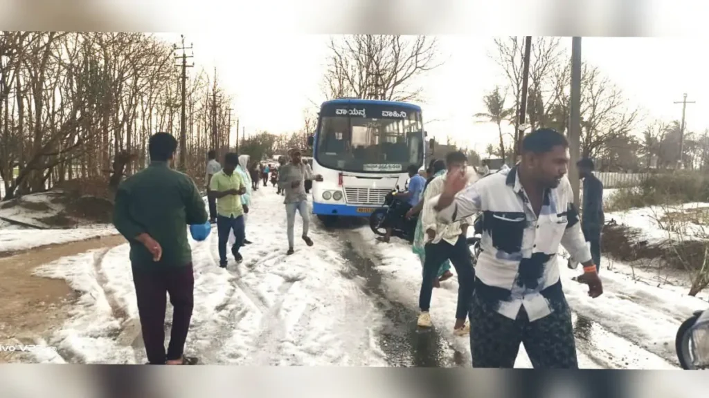 Karnataka villages become mini Kashmir due to hailstorm