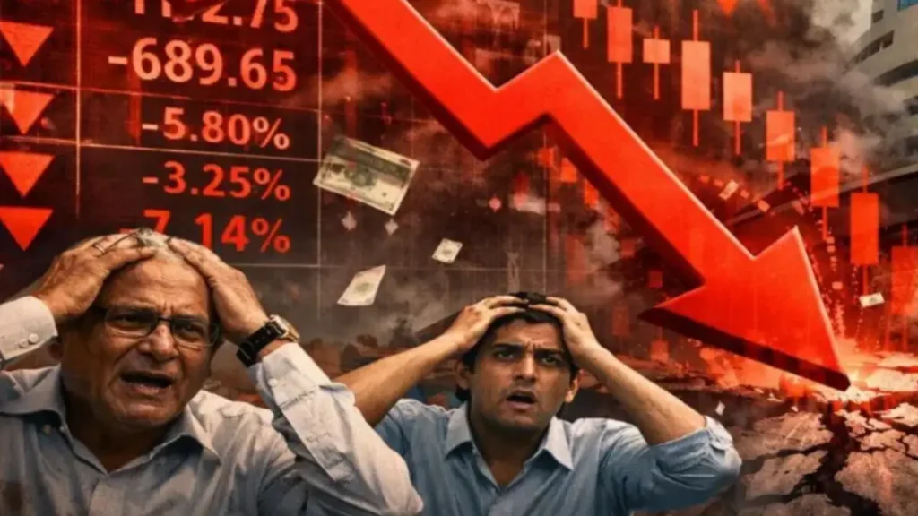 Stock market crash; loss of more than Rs 10 lakh crore