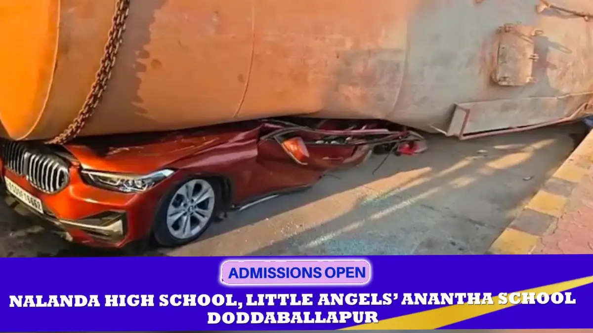 ಟ್ಯಾಂಕರ್ ಉರುಳಿ BMW ಕಾರು ಅಪ್ಪಚ್ಚಿ.. ವಕೀಲ ದುರ್ಮರಣ