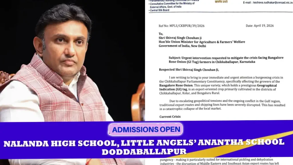 MP Dr. K. Sudhakar appeals to the Center to come to the aid of pink onion growers