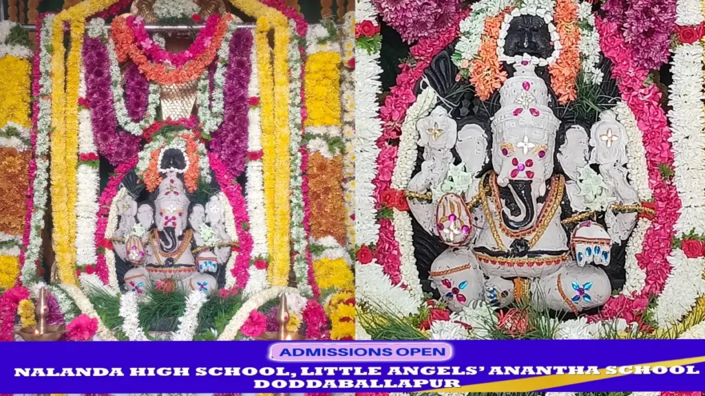 Sankashta Chaturthi.. Special Vibhuti decoration for Balamuri Ganesha..